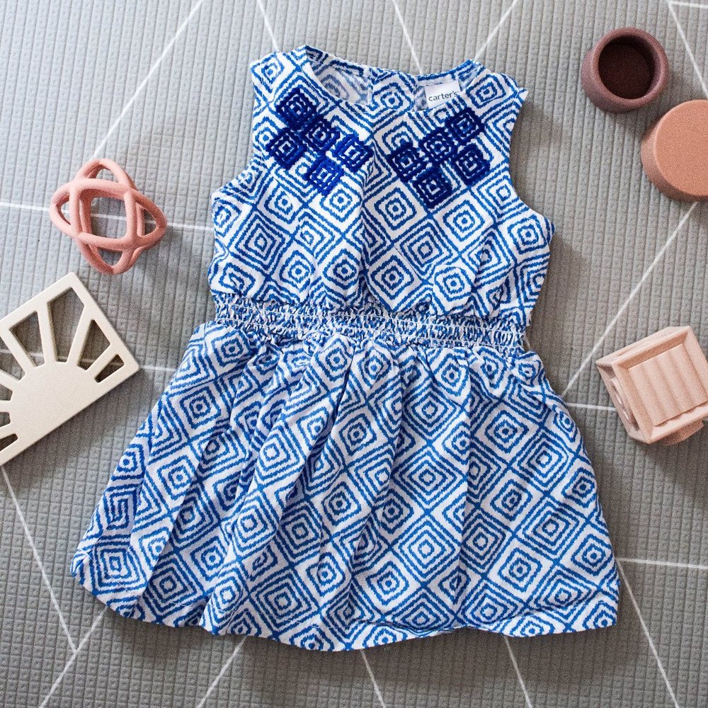 Carter's Baby Girl Dress Blue Size 6 Months